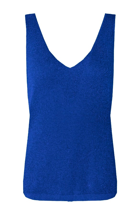 Gehaakte Lurex Top Hanna Kobalt – shoparchief