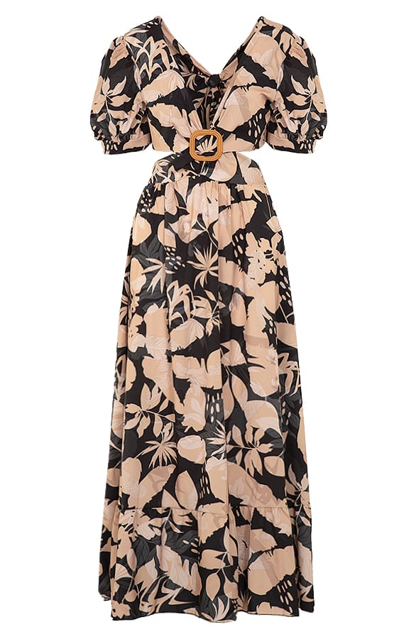 Maxi Cut Out Dress Amy Taupe – shoparchief