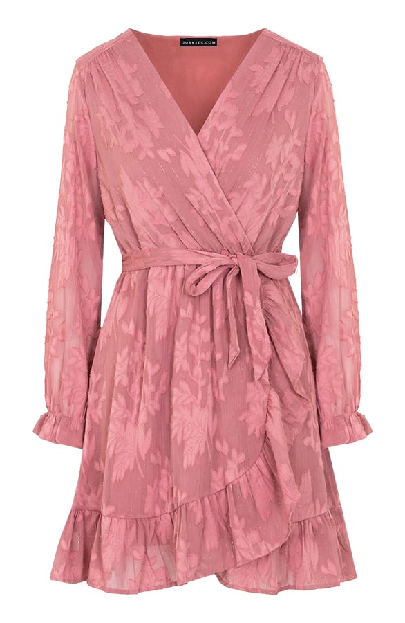 Bloemen Ruches Jurk Hailey Dust Roze – shoparchief
