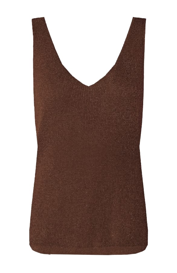 Gehaakte Lurex Top Hanna Choco – shoparchief