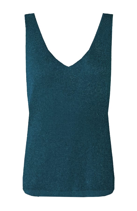 Gehaakte Lurex Top Hanna Petrol – shoparchief