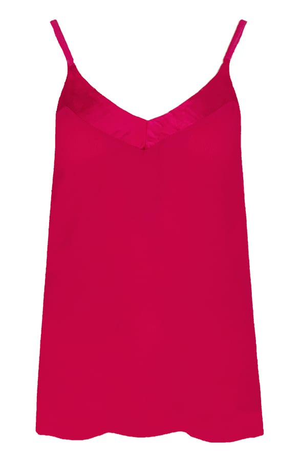 Loose Fit V-hals Top Karin Magenta – shoparchief