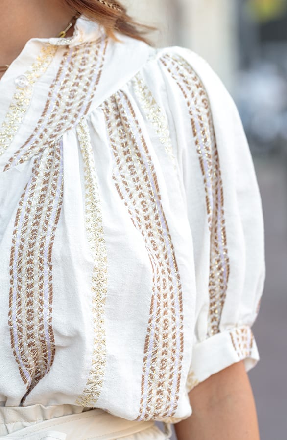Lurex Blouse Met Pofmouwen Senna – shoparchief — foto 5