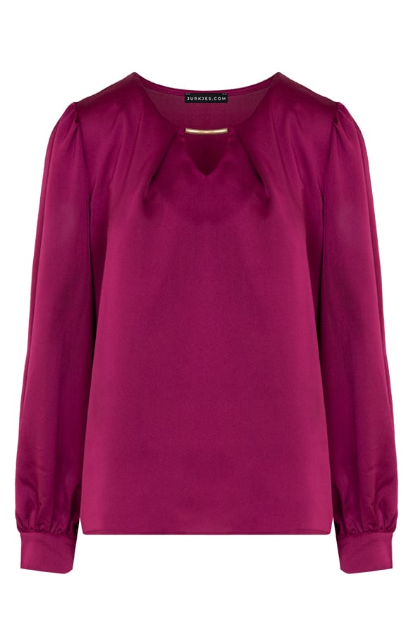 Luxury Silk Blouse Kelsy Magenta – shoparchief — foto 7
