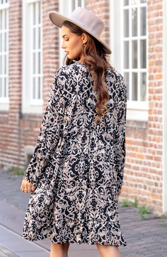 Oriental Tuniek Leyla Zwart Beige – shoparchief — foto 4