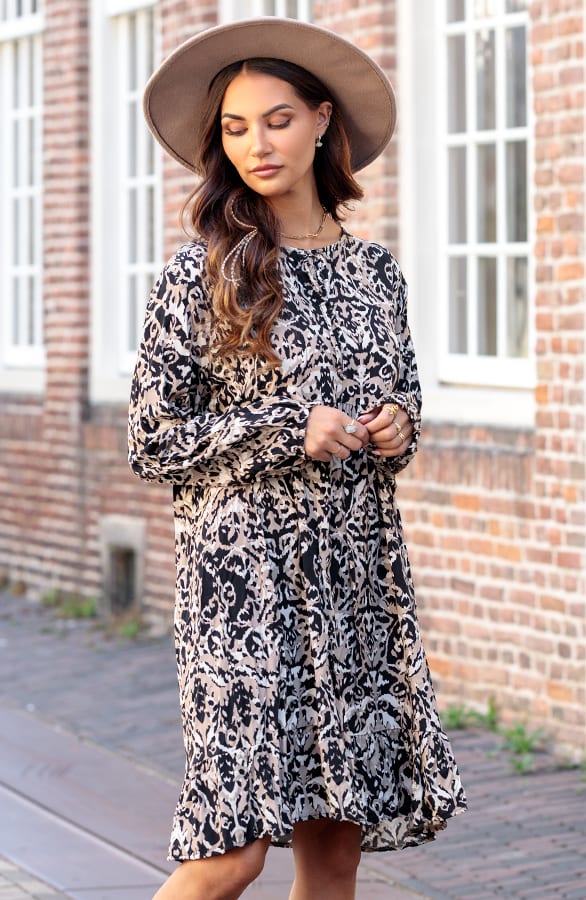 Oriental Tuniek Leyla Zwart Beige – shoparchief — foto 2