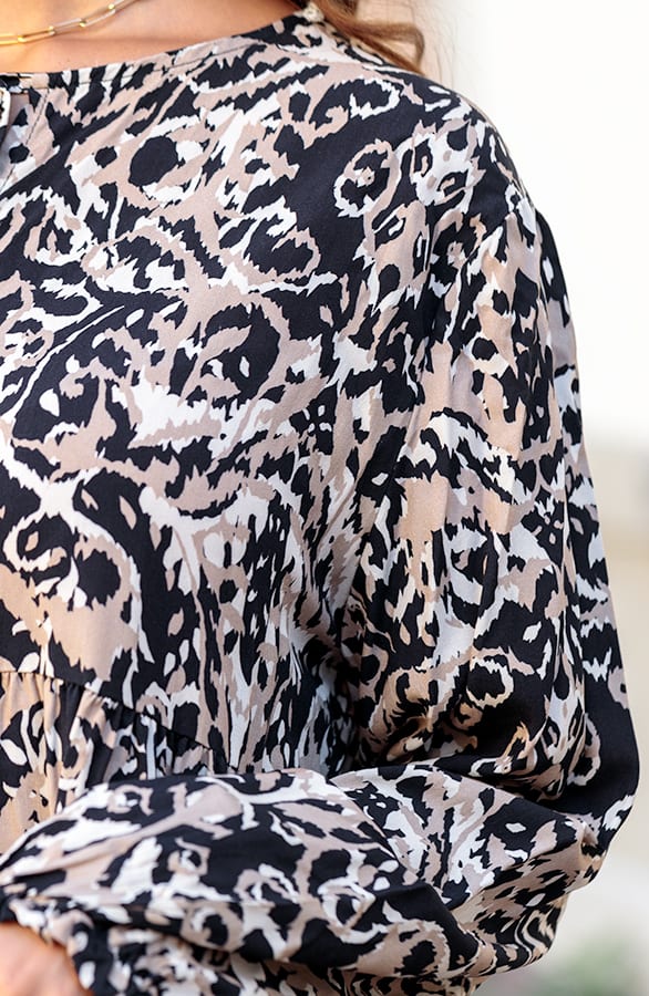 Oriental Tuniek Leyla Zwart Beige – shoparchief — foto 5