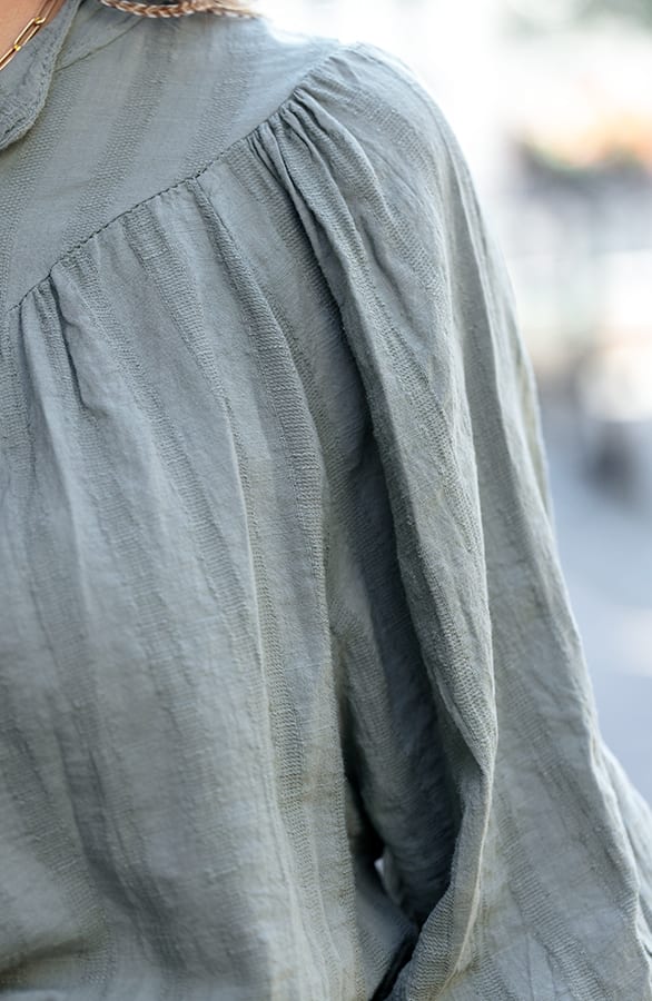 Oversized Katoenen Blouse Celina Army – shoparchief — foto 5