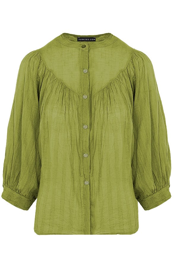 Oversized Katoenen Blouse Celina Olive – shoparchief