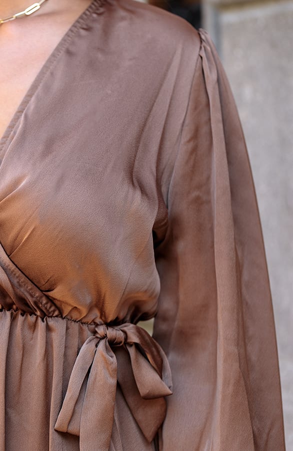 Satijnen Ruffle Jurk Sophie Choco – shoparchief — foto 6