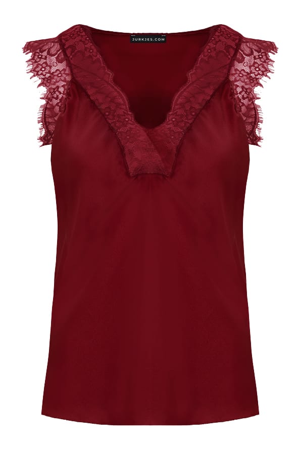 Silk Lace Top Alexia Bordeaux – shoparchief