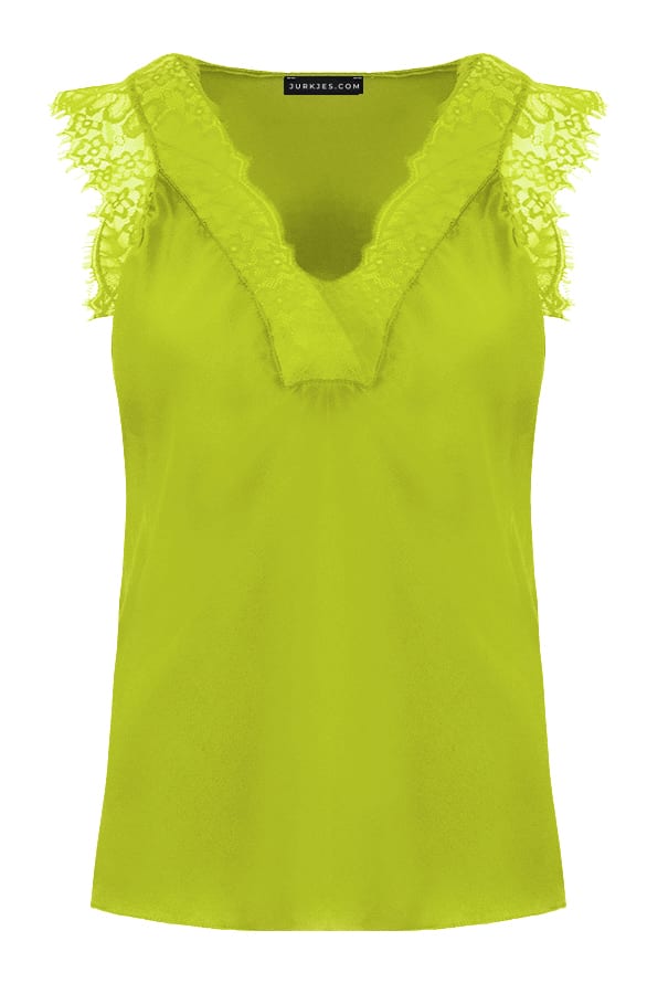 Silk Lace Top Alexia Olive – shoparchief