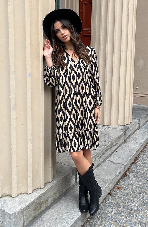 Aztec Jurk Chelby Zwart Beige – shoparchief — foto 4