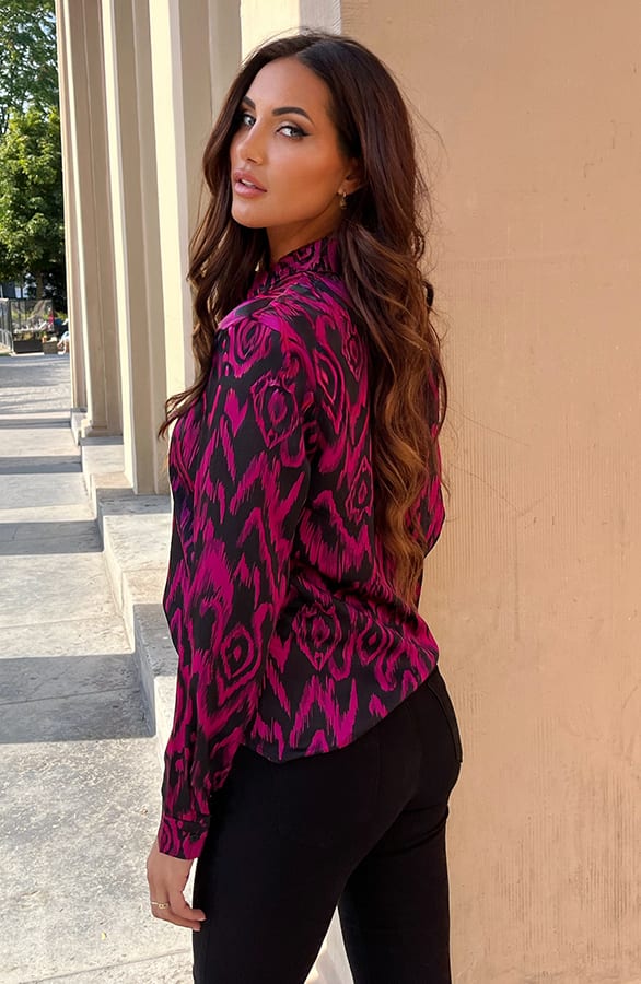 Blouse Met Print Britte Magenta – shoparchief — foto 4