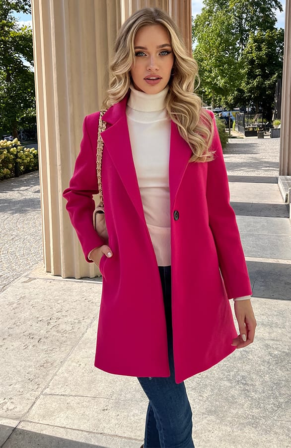Classy Trenchcoat Luna Fuchsia – shoparchief — foto 2