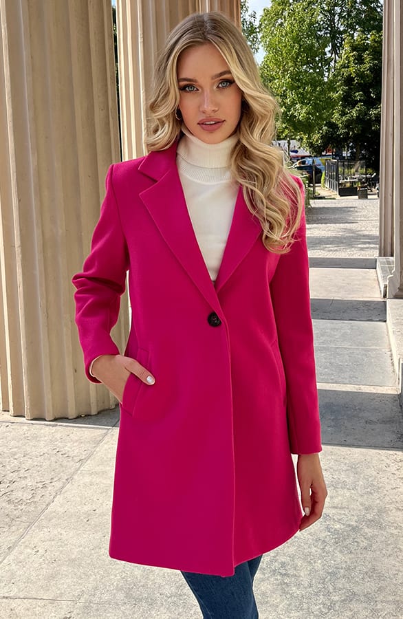 Classy Trenchcoat Luna Fuchsia – shoparchief