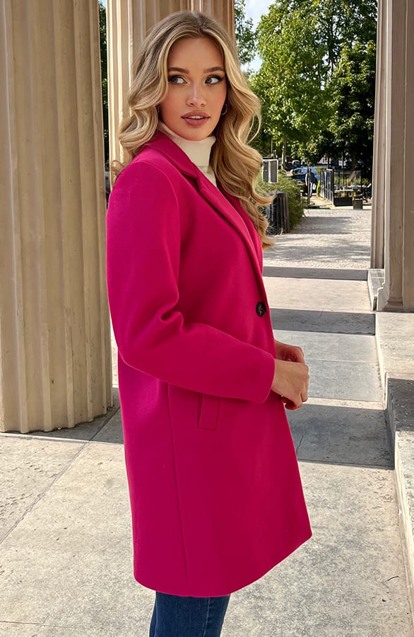 Classy Trenchcoat Luna Fuchsia – shoparchief — foto 4