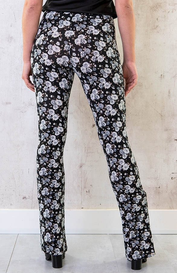 Janine Flared Broek Rozen Zwart – shoparchief — foto 4