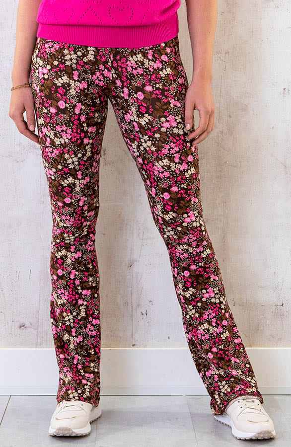 Janine Flared Broek Flower Roze – shoparchief — foto 2