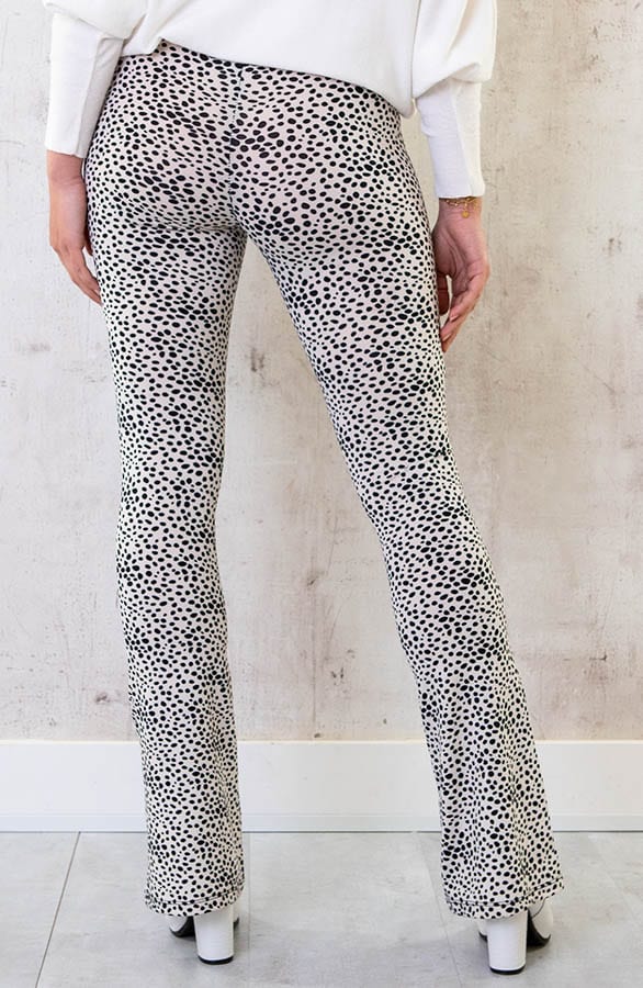 Janine Flared Broek Cheetah Creme – shoparchief — foto 4