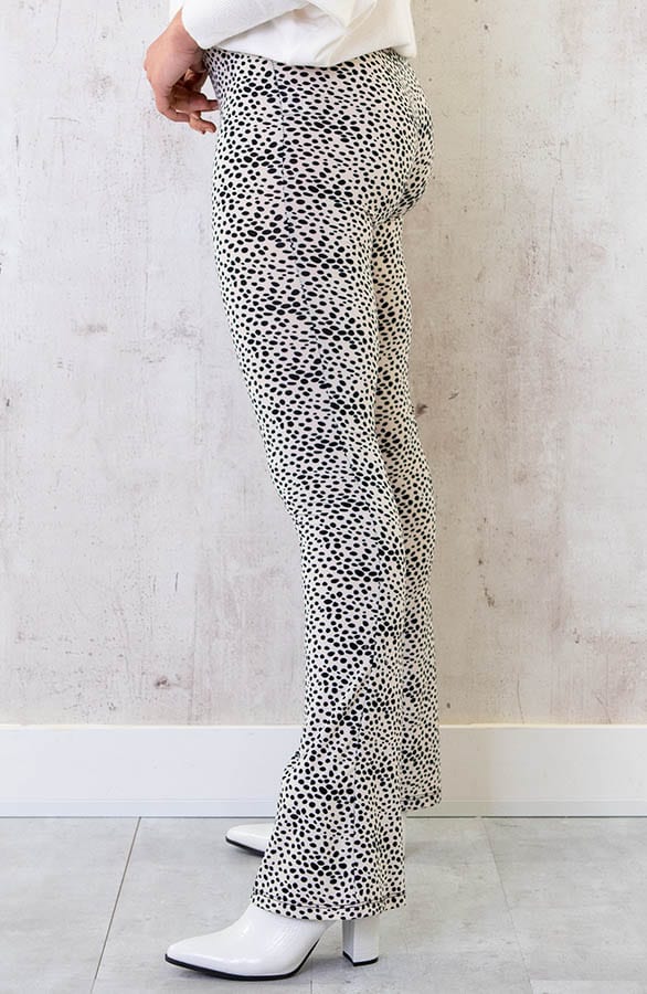 Janine Flared Broek Cheetah Creme – shoparchief — foto 3