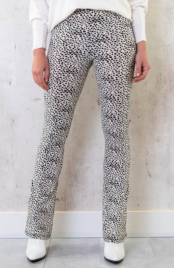 Janine Flared Broek Cheetah Creme – shoparchief — foto 2