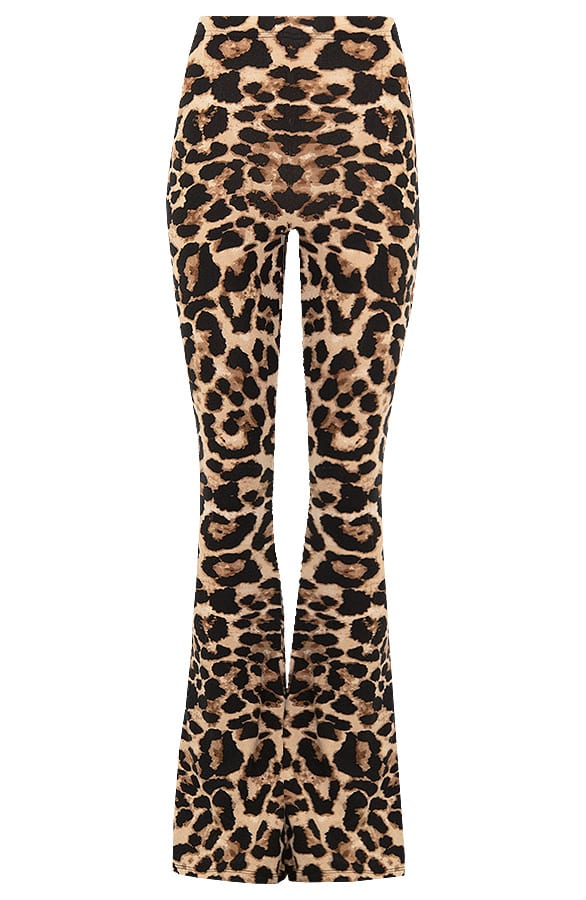 Janine Flared Broek Panterprint – shoparchief