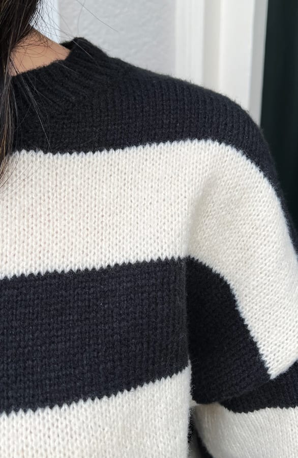 Gebreide Jurk Met Strepen Charley Zwart – shoparchief — foto 8
