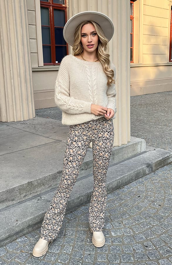 Gebreide Trui Kabelpatroon Aylin Beige – shoparchief — foto 5