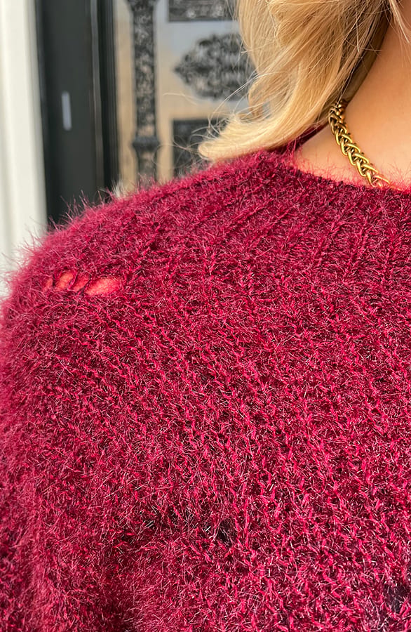 Gebreide patroon Trui Aylin Bordeaux – shoparchief — foto 5