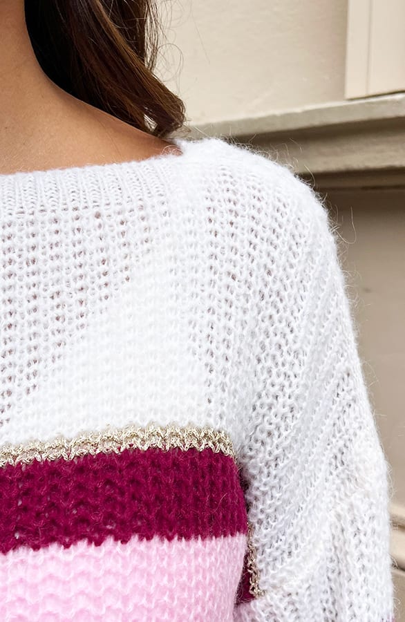 Gestreepte Comfy Trui Shayla Roze – shoparchief — foto 6