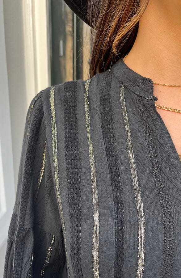 Gold Detail Dress Febe Black – shoparchief — foto 6