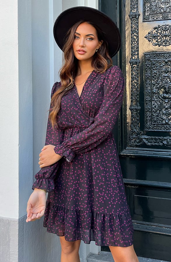 Hartjes Strik Jurk Vivian Magenta – shoparchief — foto 2