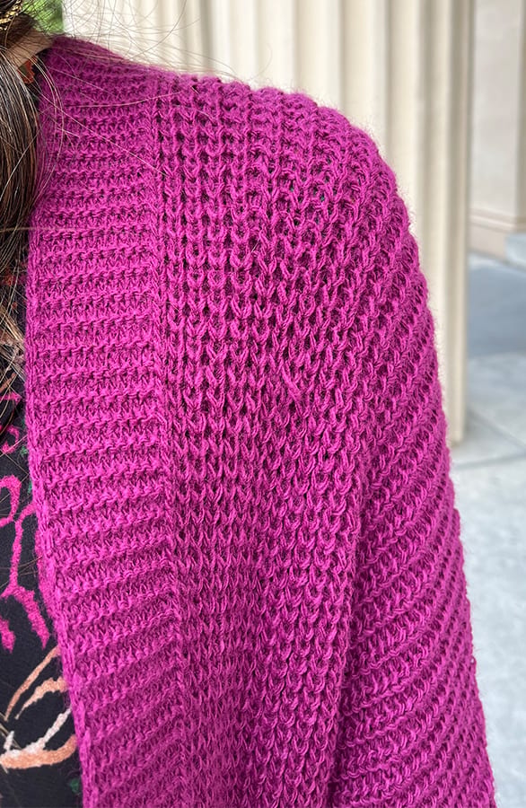 Lang Gebreid Vest Molly Magenta – shoparchief — foto 6