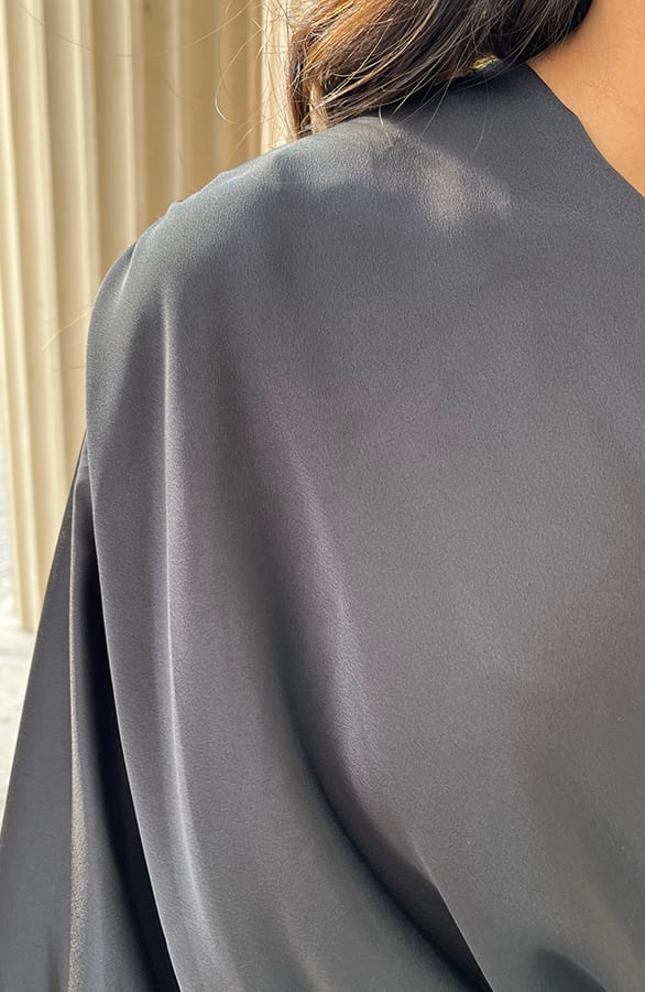 Lange Jurk Van Satijn Kendi Zwart – shoparchief — foto 6