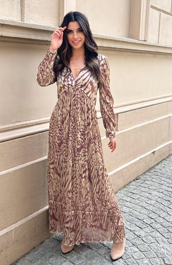 Limited Lurex Maxi Jurk Alyssa – shoparchief