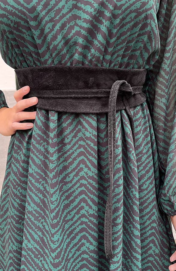 Limited Print Jurk Yade Smaragd – shoparchief — foto 7