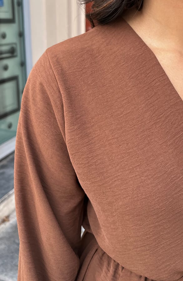 Midi Jurk Met Zakken Leah Choco – shoparchief — foto 5
