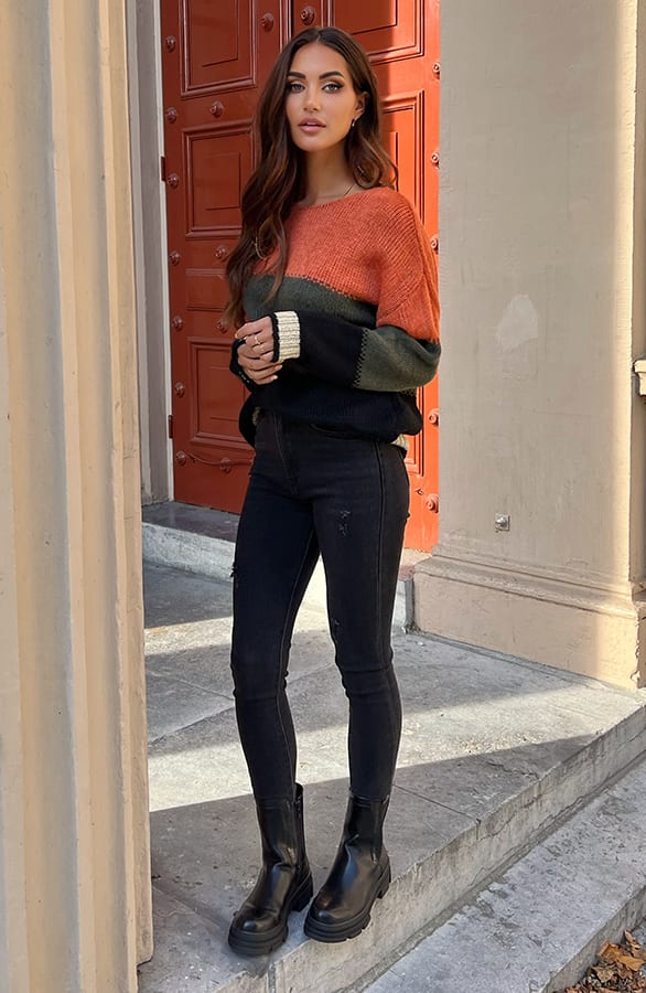 Hoge Taille Broek Damaged Izzy Grijs – shoparchief — foto 5