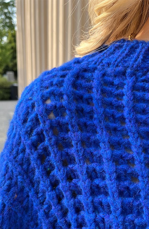 Oversized Gebreide Trui Jolene Kobalt – shoparchief — foto 6