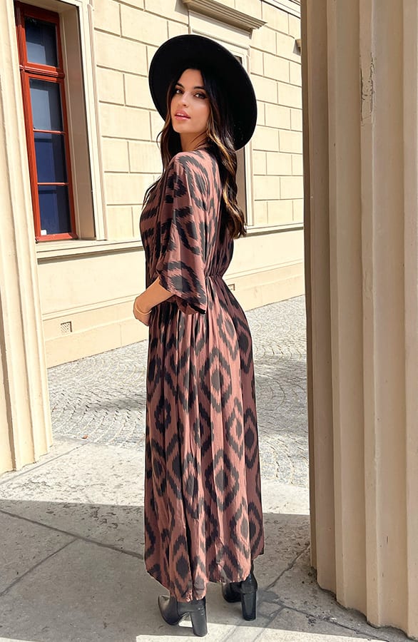 Oversized Jurk Met Print Dyane Choco – shoparchief — foto 5