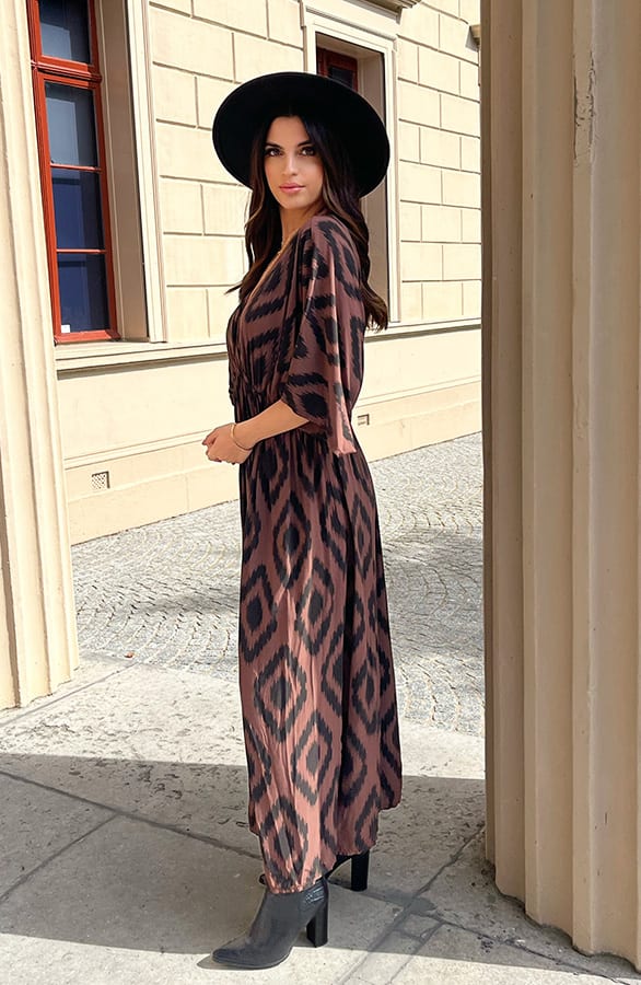 Oversized Jurk Met Print Dyane Choco – shoparchief — foto 4