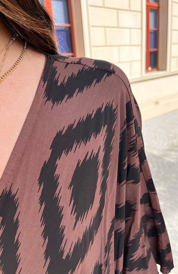 Oversized Jurk Met Print Dyane Choco – shoparchief — foto 6