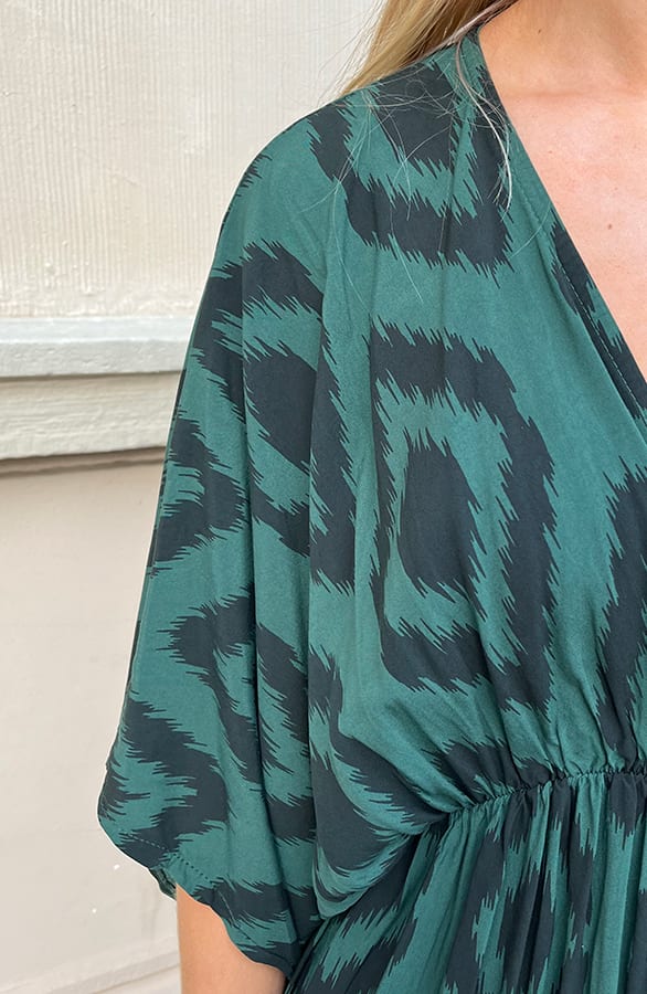 Oversized Jurk Met Print Dyane Smaragd – shoparchief — foto 6