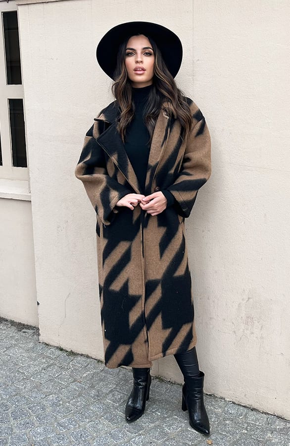 Oversized Long Coat Raven Camel – shoparchief — foto 3