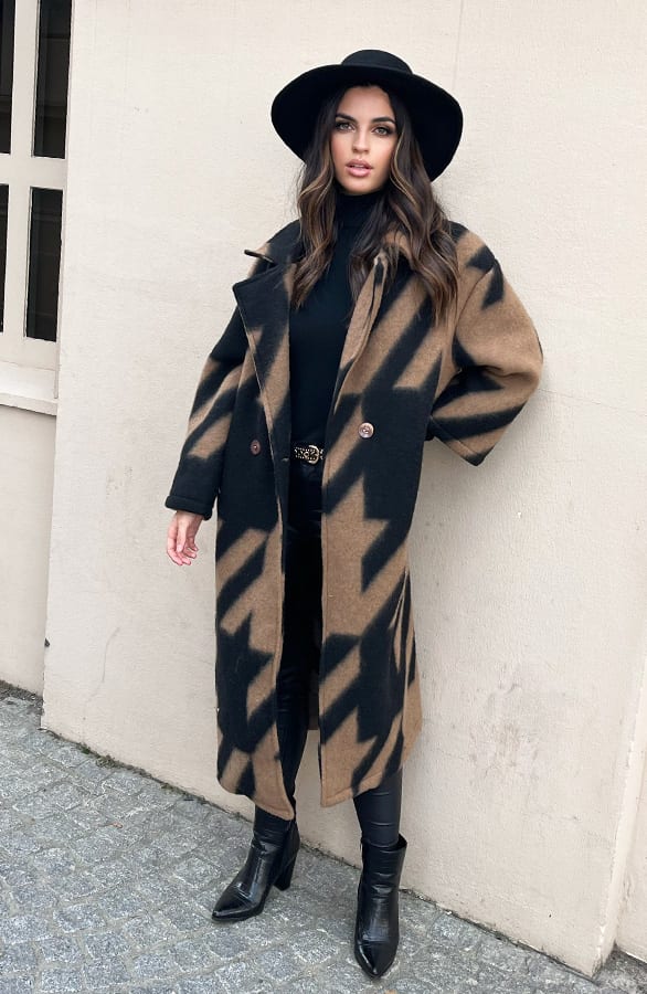 Oversized Long Coat Raven Camel – shoparchief — foto 2