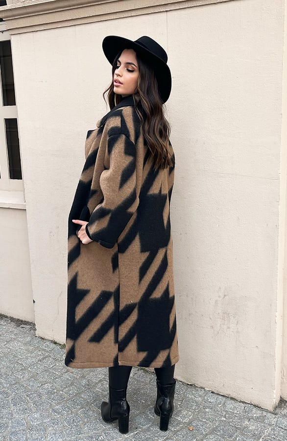 Oversized Long Coat Raven Camel – shoparchief — foto 5