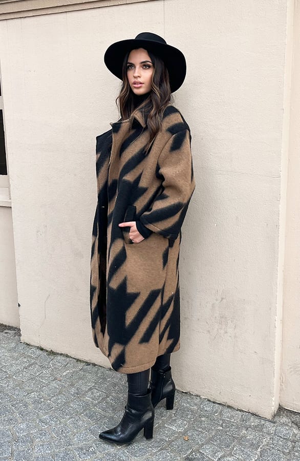 Oversized Long Coat Raven Camel – shoparchief — foto 4
