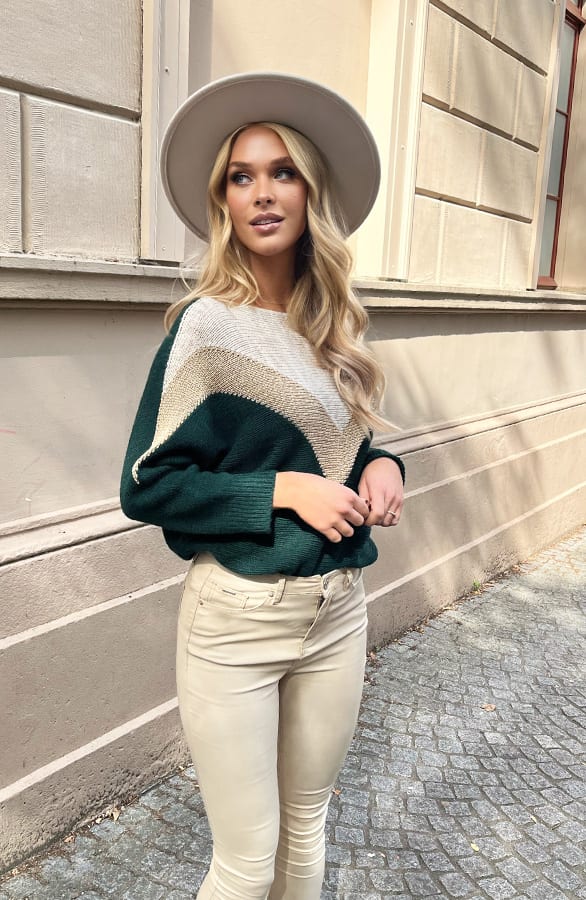 Oversized V Trui April Smaragd – shoparchief — foto 2
