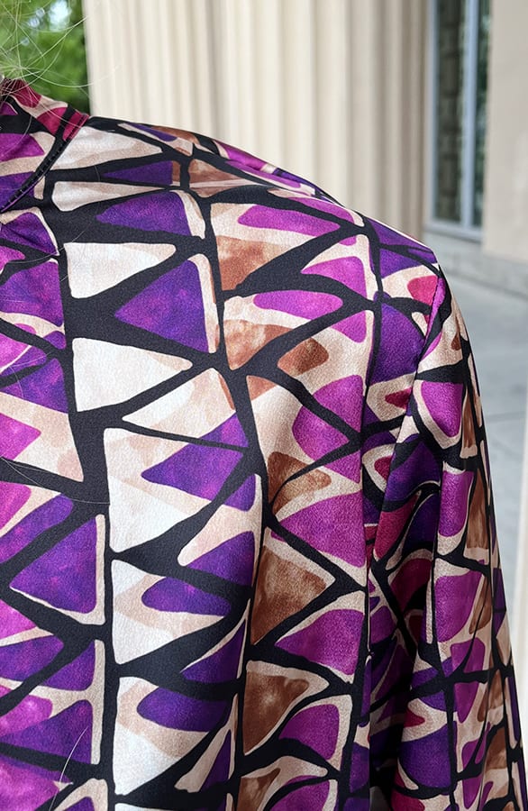 Retro Print Jurk Esmae Paars – shoparchief — foto 4